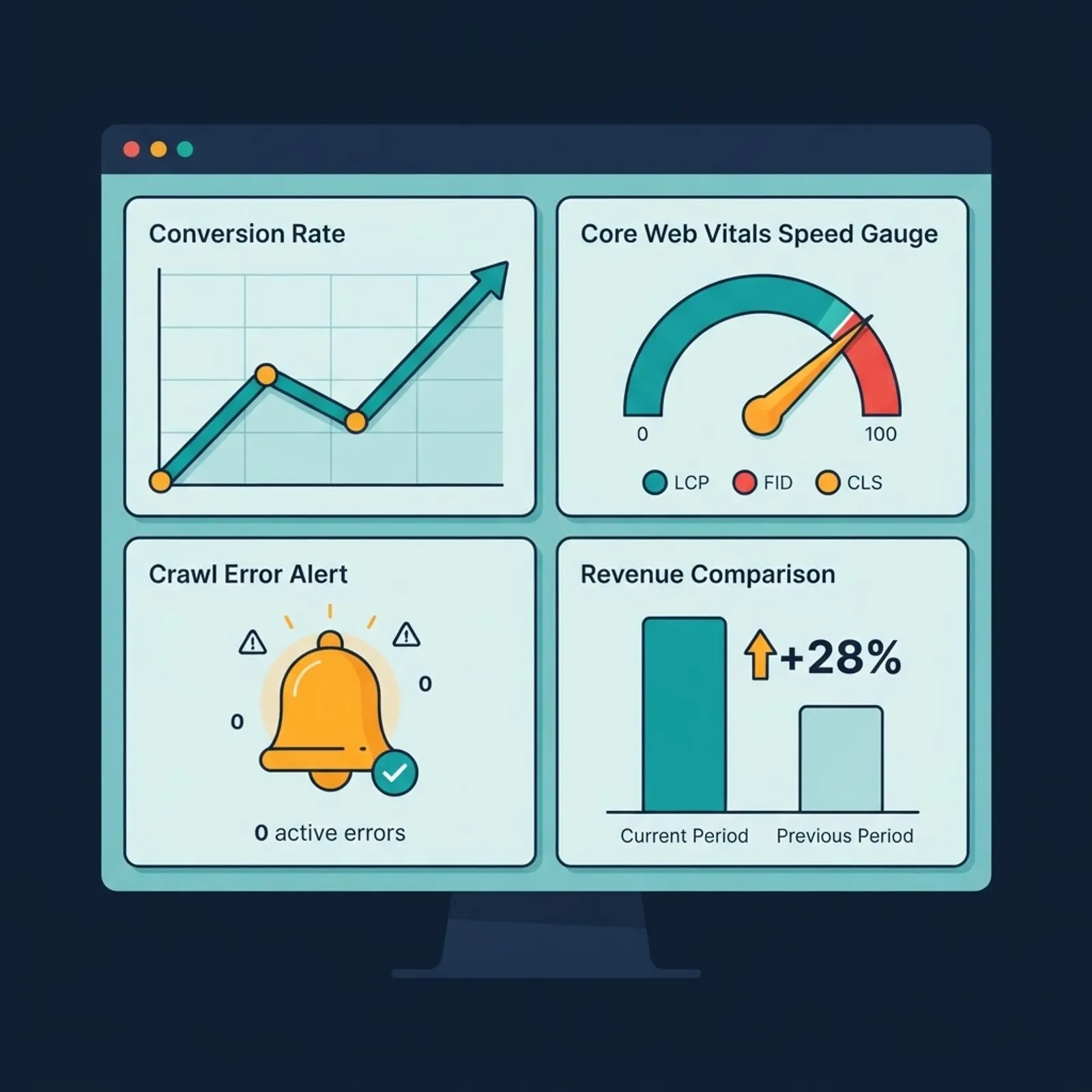 Ecommerce post launch performance monitoring dashboard