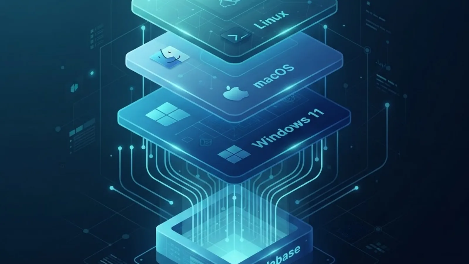 Cross-platform desktop frameworks sharing one codebase across Windows, macOS and Linux