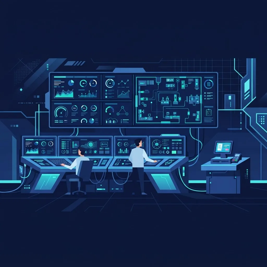 Enterprise desktop application dashboards in an industrial control room