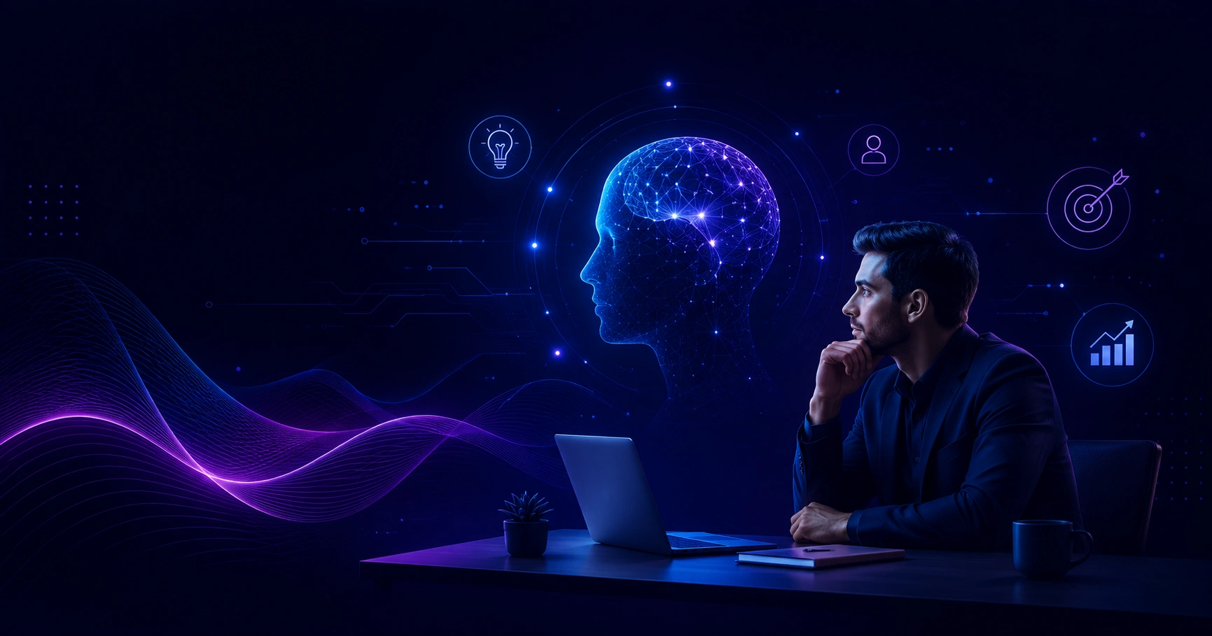 Entrepreneur using artificial intelligence for business growth