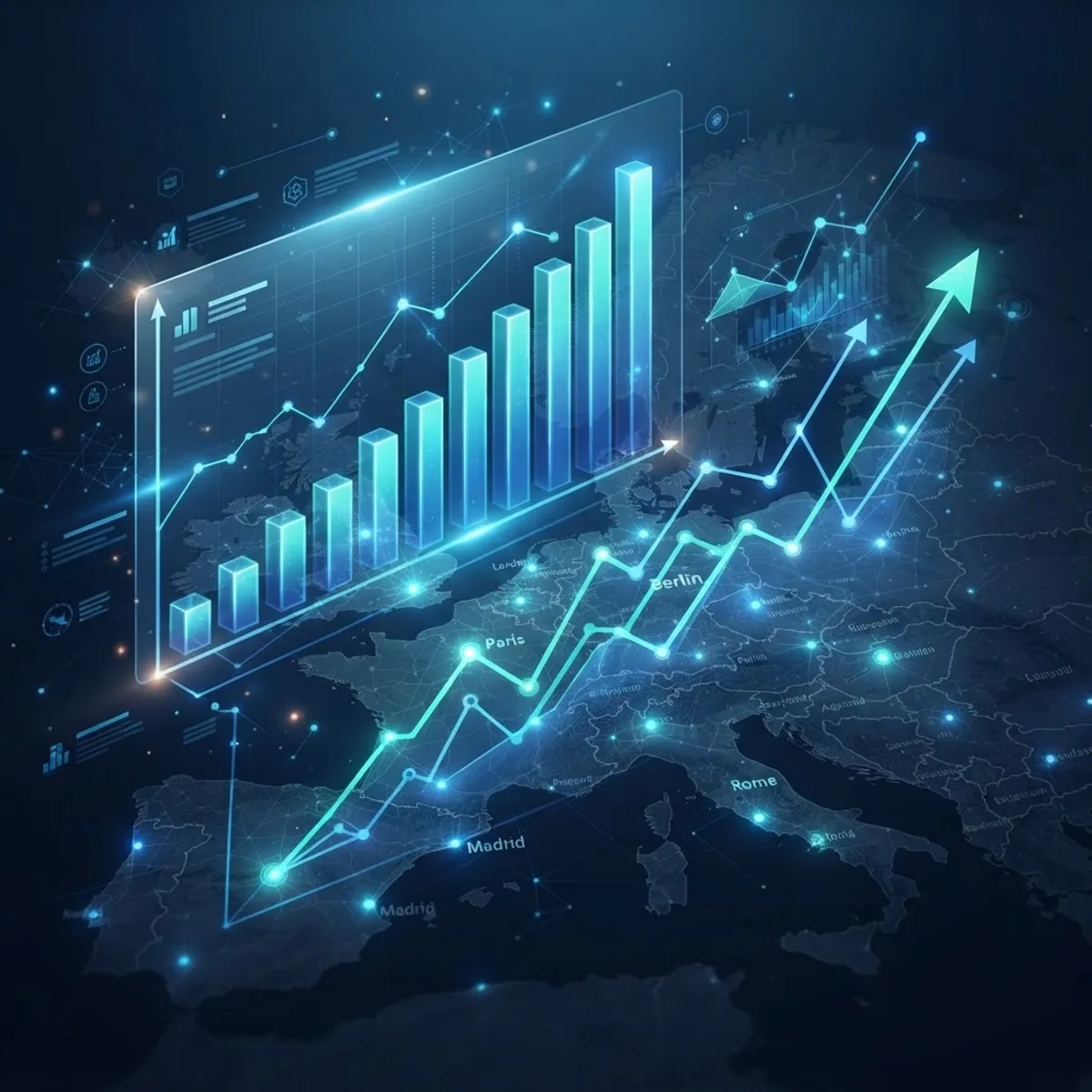 Europe AI manufacturing market growth visualization