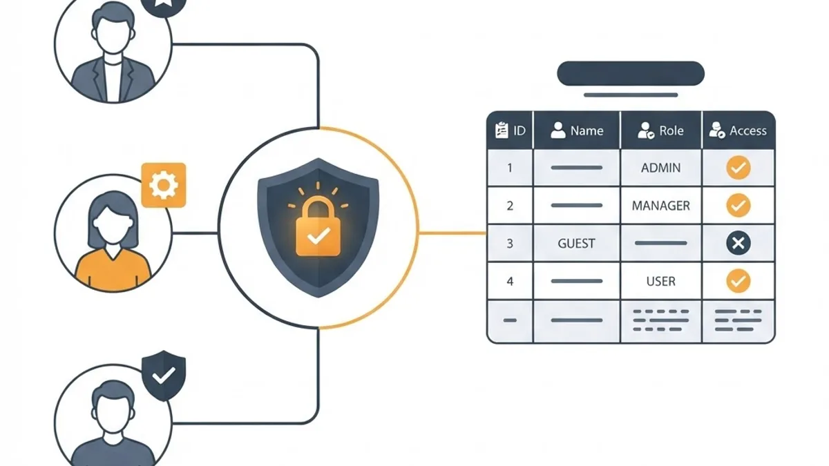 User roles and permissions model for a web application