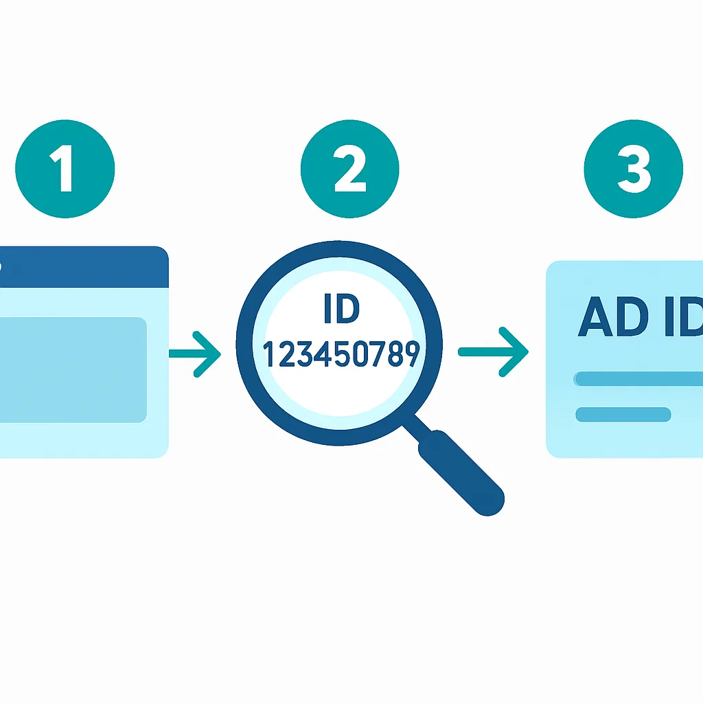 Step by step process of extracting a Facebook Ad ID