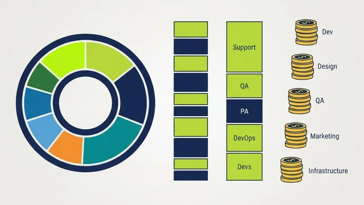 Cost breakdown chart for fitness app development