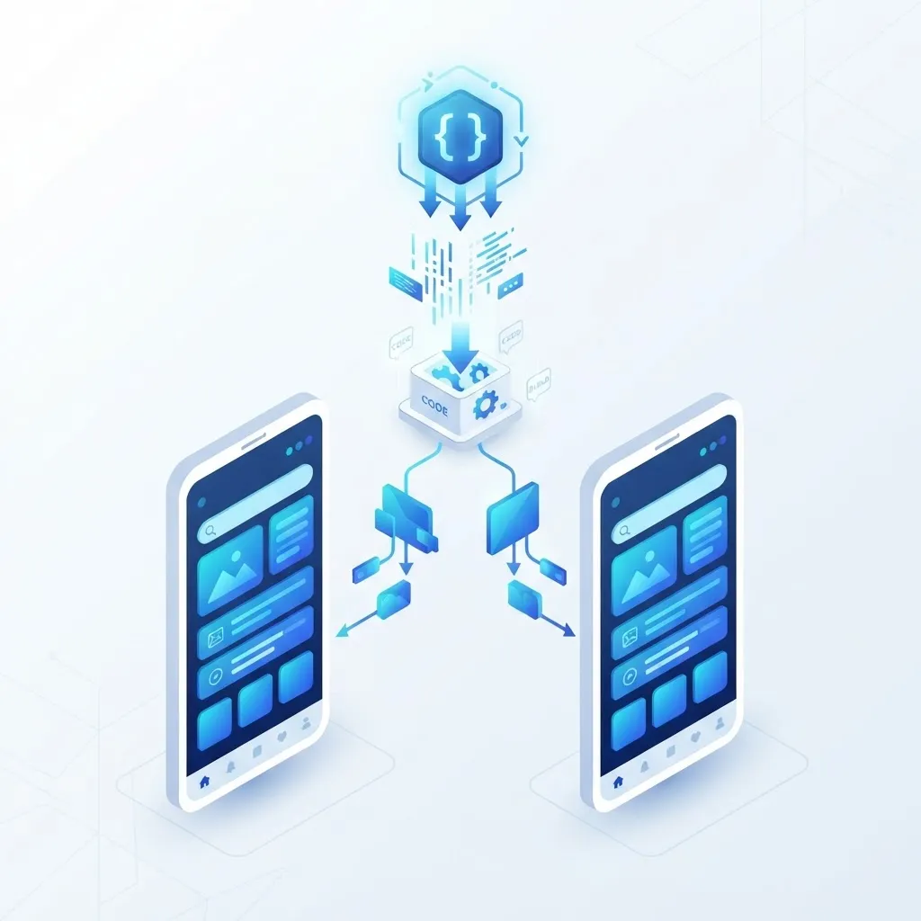 Flutter single codebase compiling to two mobile app screens