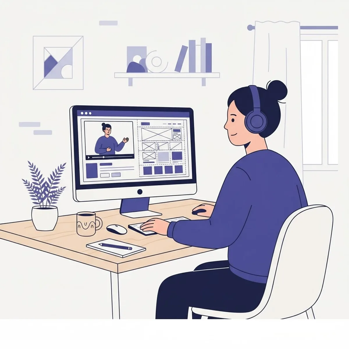 Free web design classes overview illustration