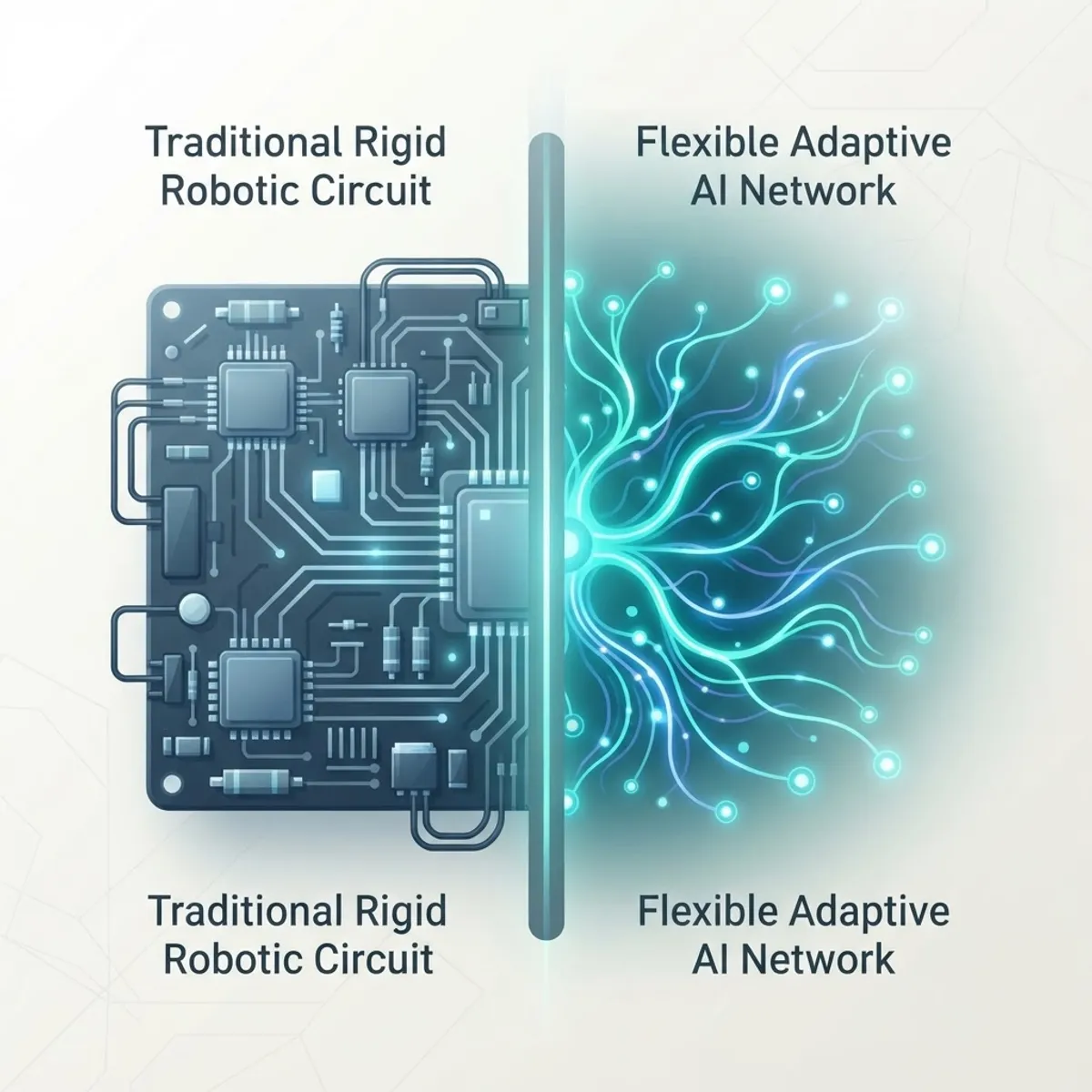 Functional AI versus traditional AI comparison illustration