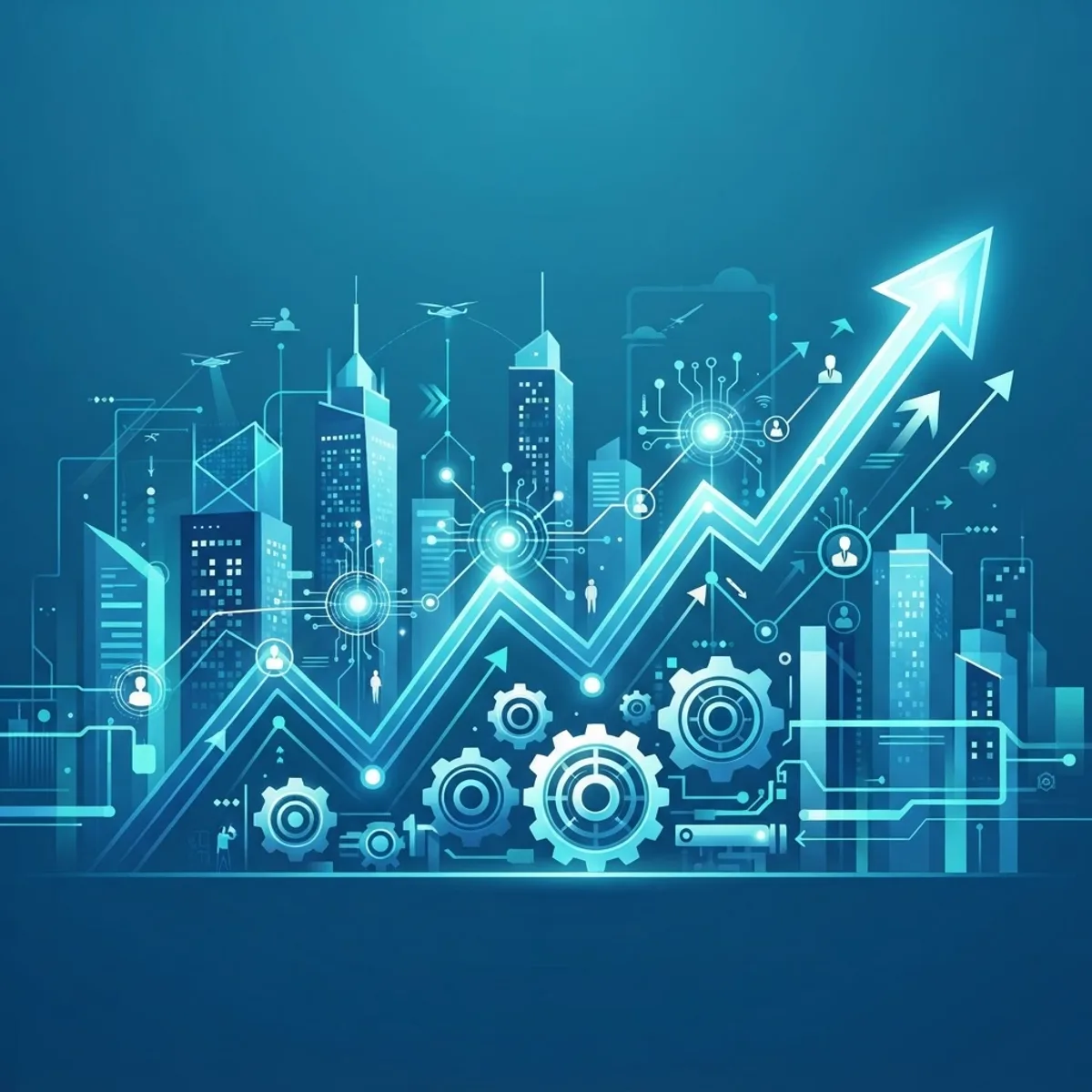 Future AI sales recruiting trends illustration