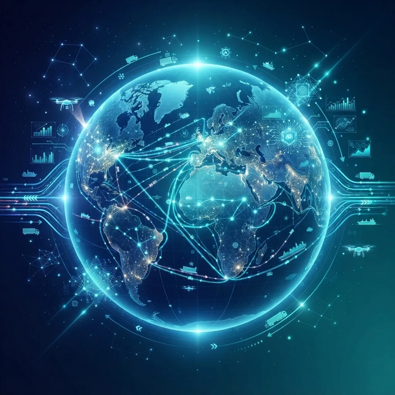 Future of AI supply chain collaboration illustration