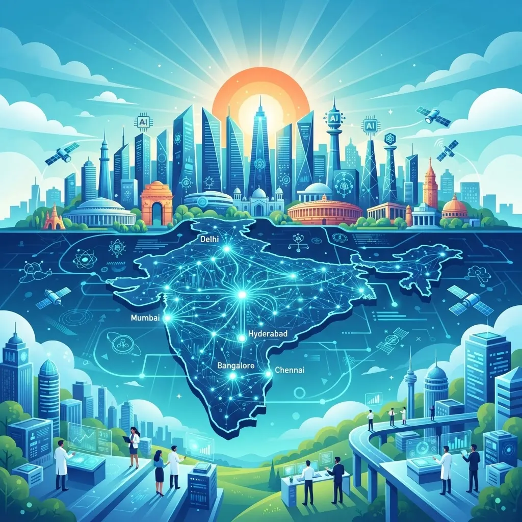 Future of AI research in India illustration
