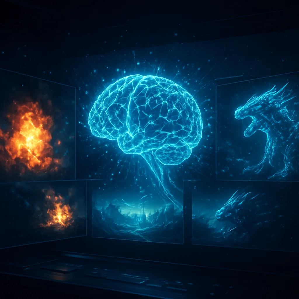 Generative AI creating cinematic visual effects from prompts
