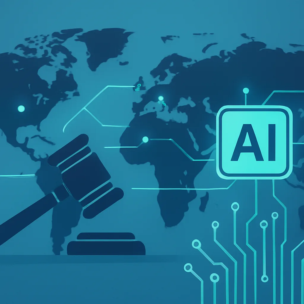 Global AI regulation landscape map 2025
