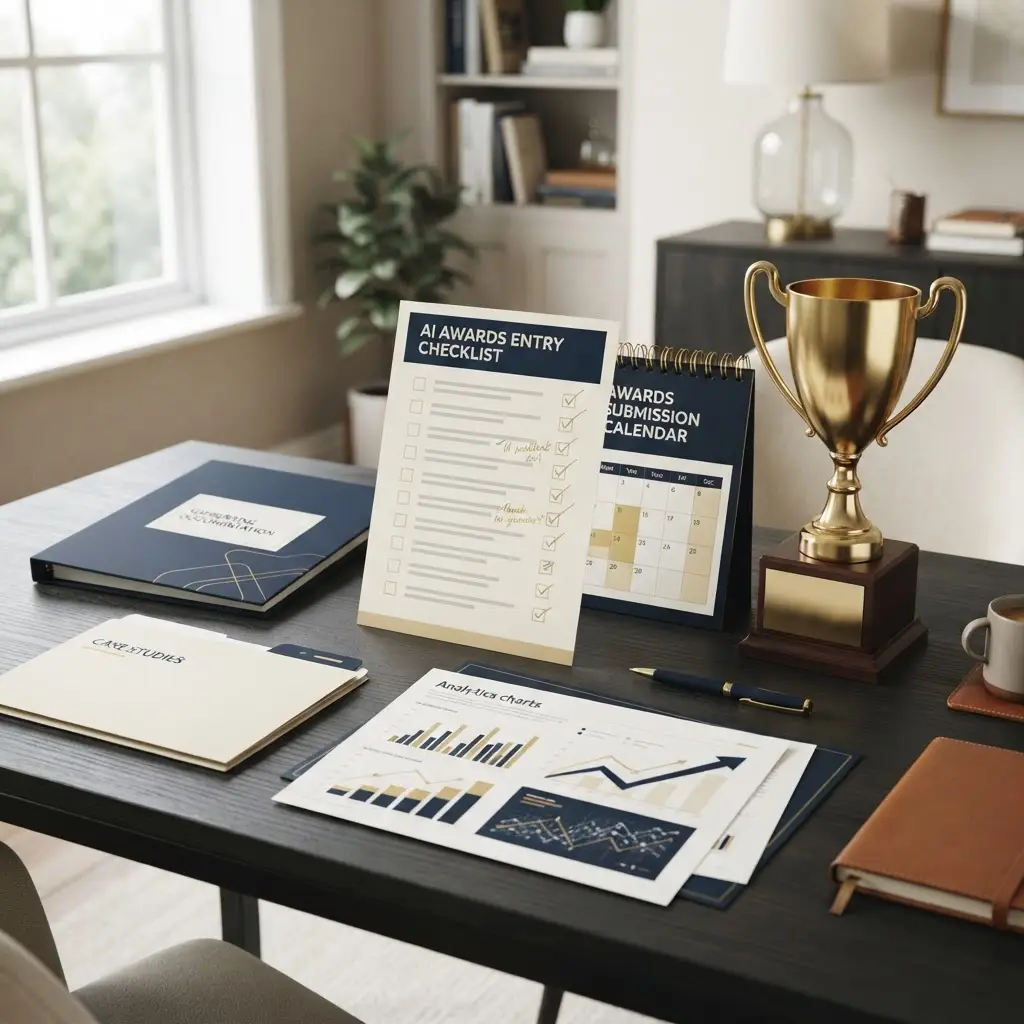 AI award entry checklist and evidence files