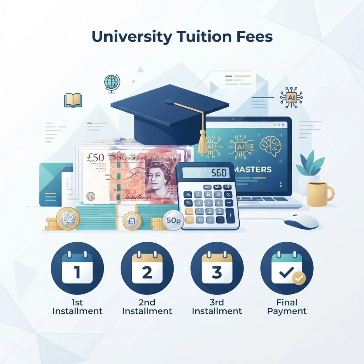 University of Gloucestershire online MSc AI tuition fees