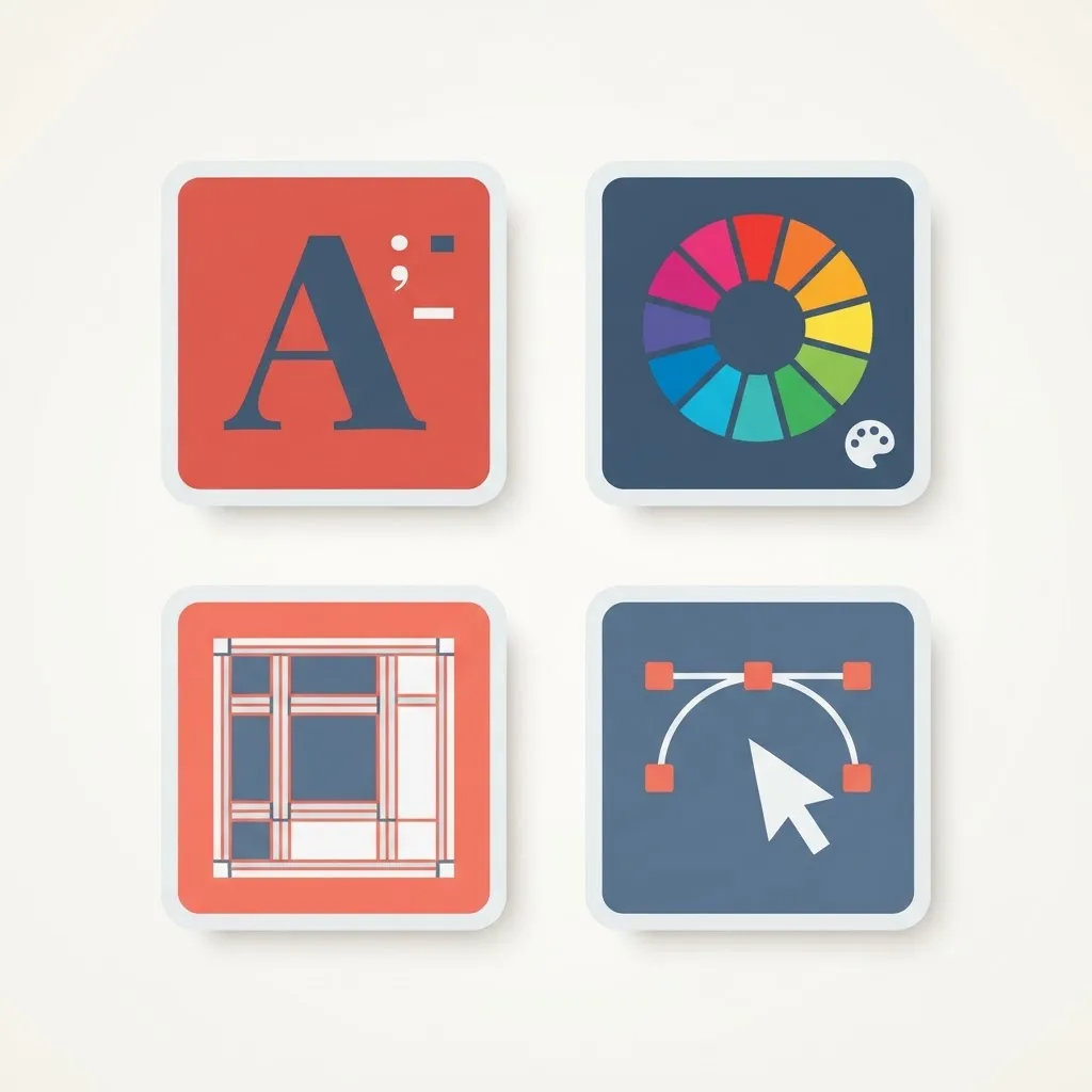 Core graphic design skills: typography, color, layout, and software