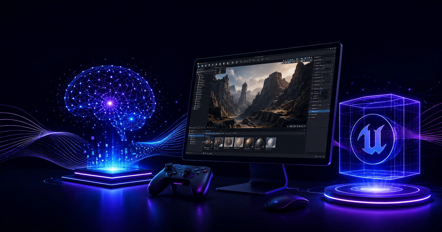 Hands-on artificial intelligence with Unreal Engine cover illustration
