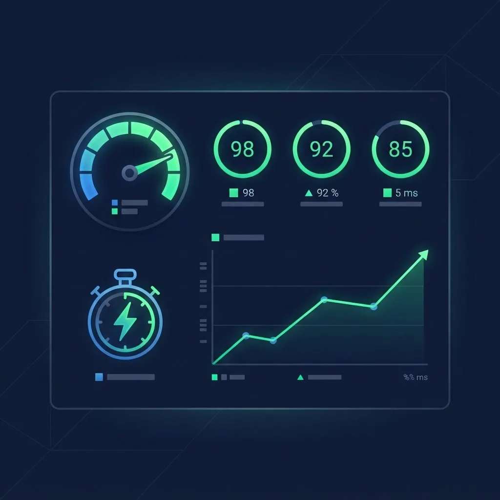 Core Web Vitals performance dashboard for a headless ecommerce storefront