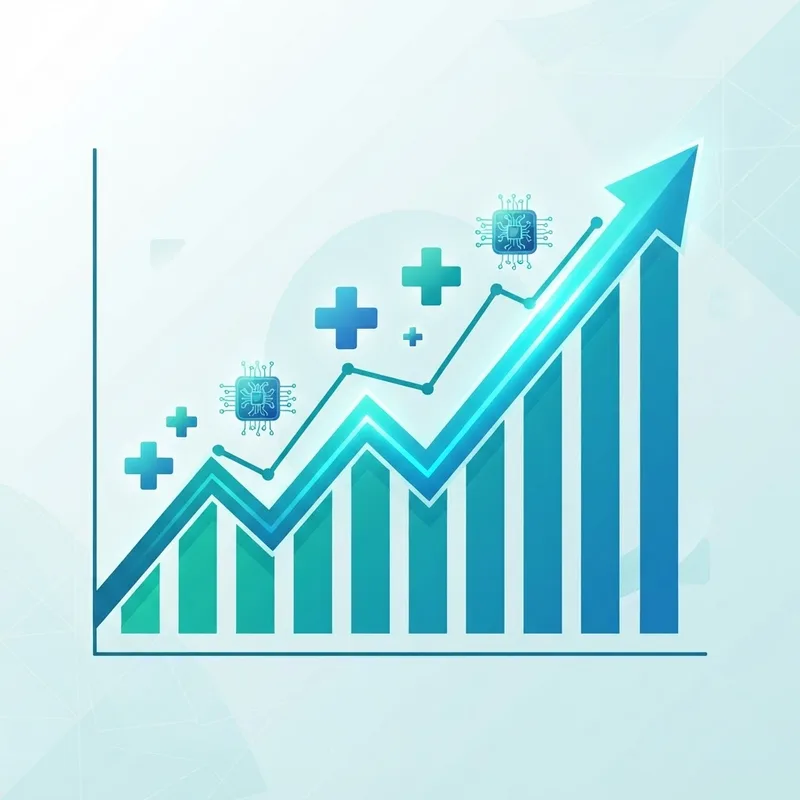 Healthcare AI market growth chart