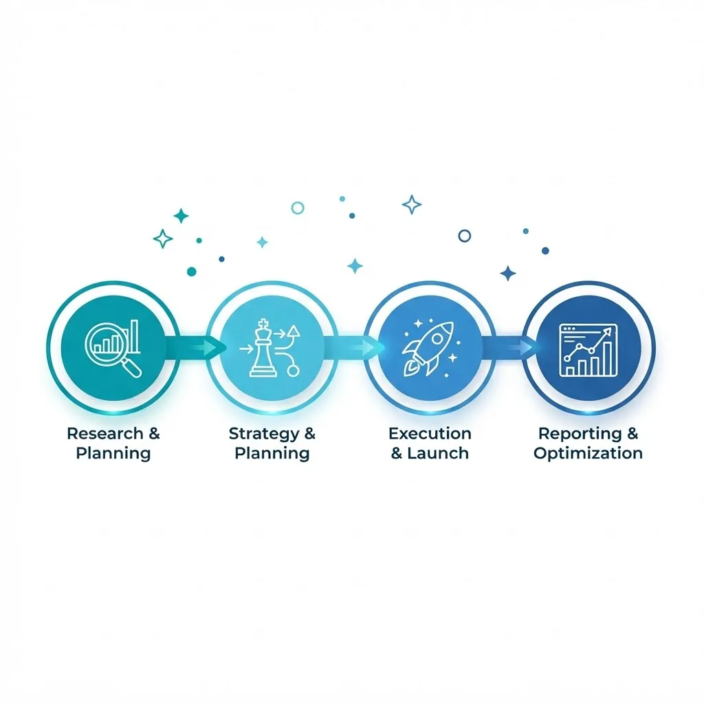 Step-by-step process of how digital marketing agencies work