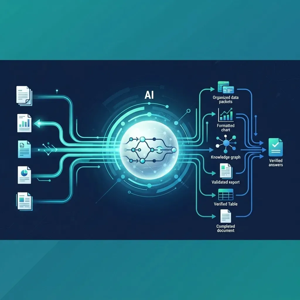 Diagram showing how Pearl AI processes data into verified answers