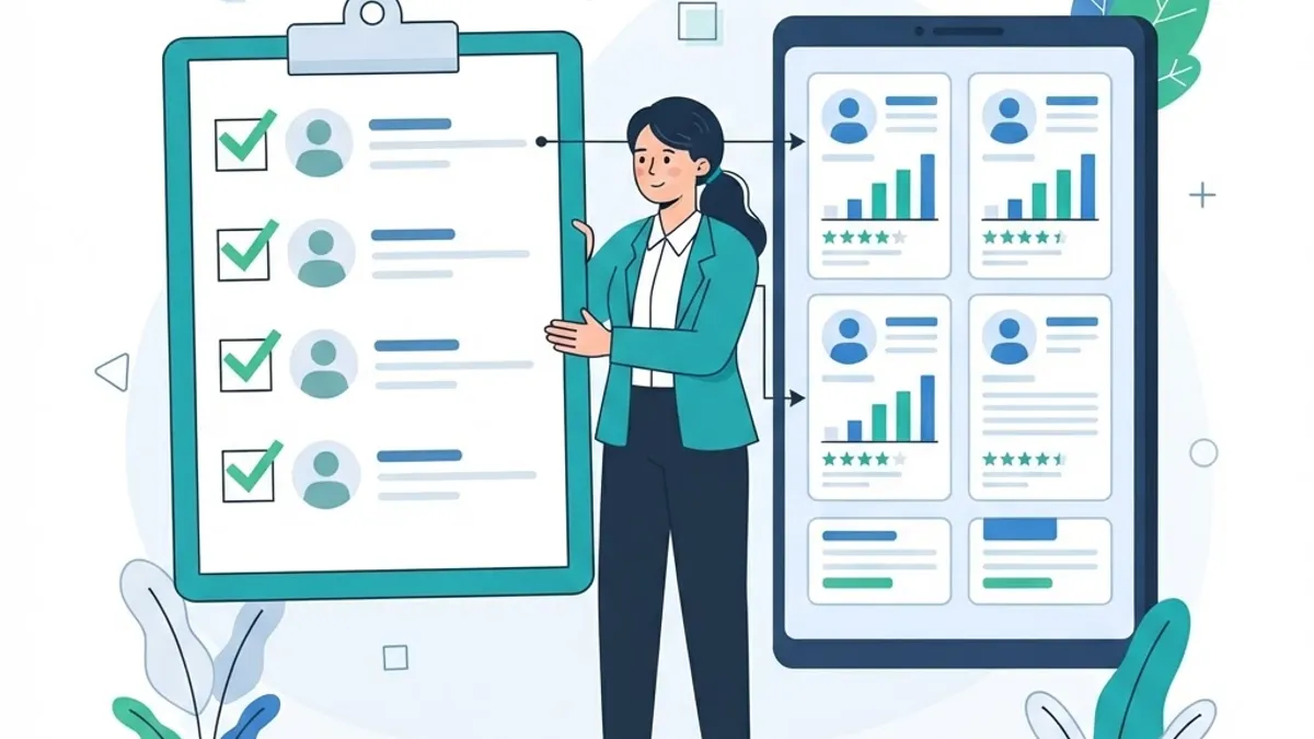 Checklist illustration for choosing an SEO agency