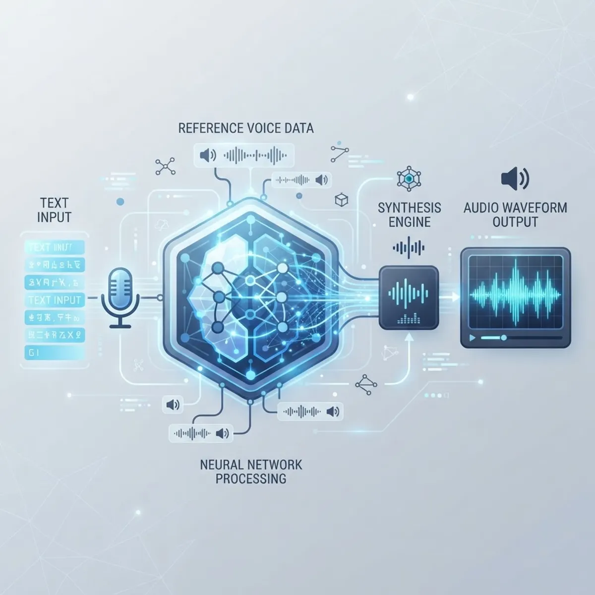 How Trump AI voice cloning works diagram