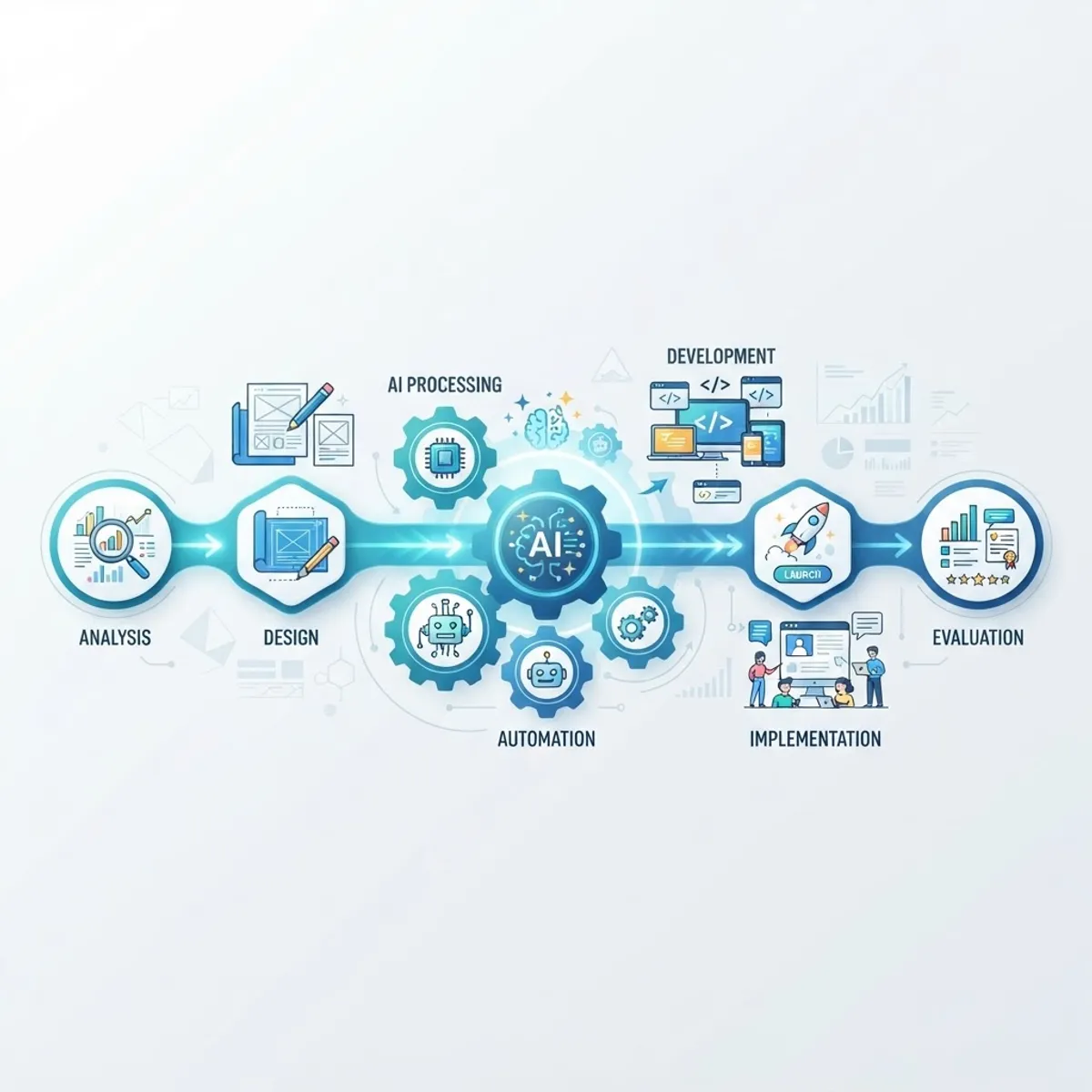 Instructional design workflow automation pipeline with AI processing