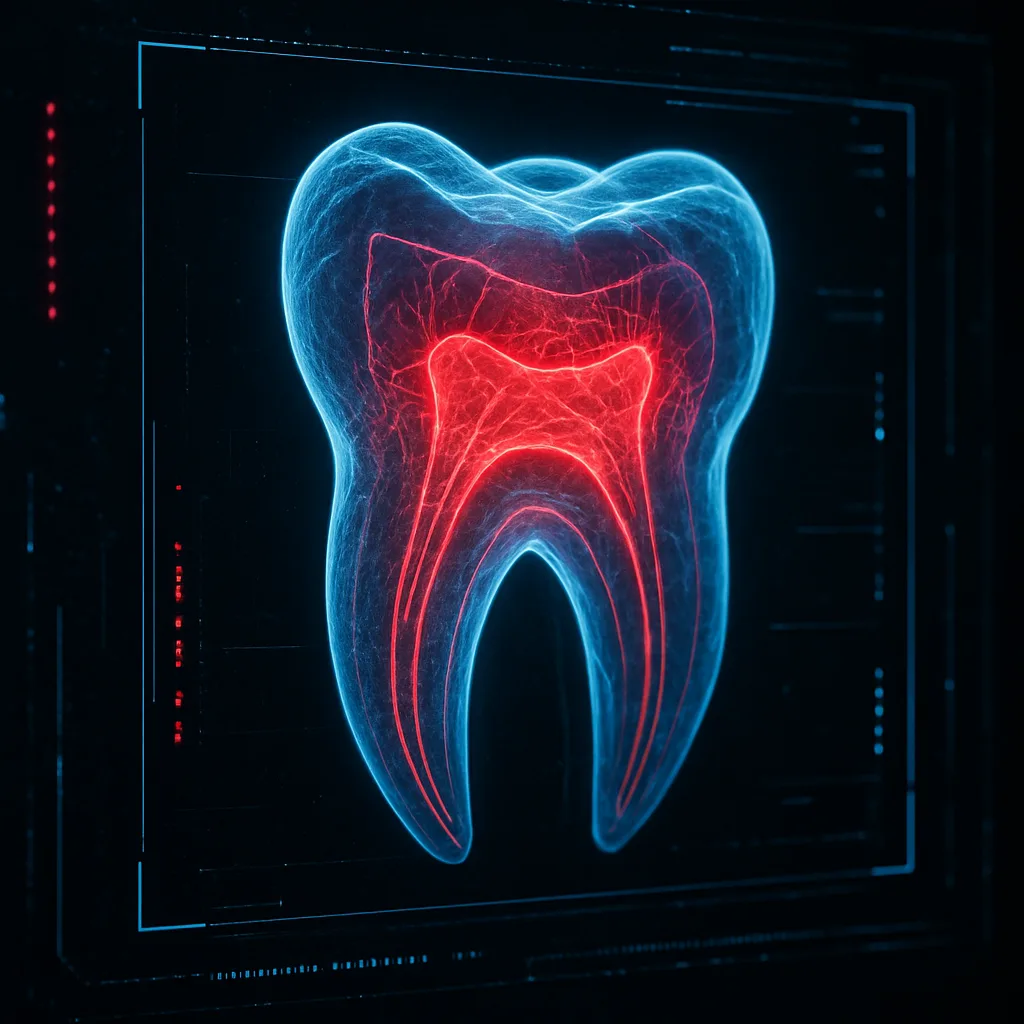 Near-infrared imaging showing internal tooth structure