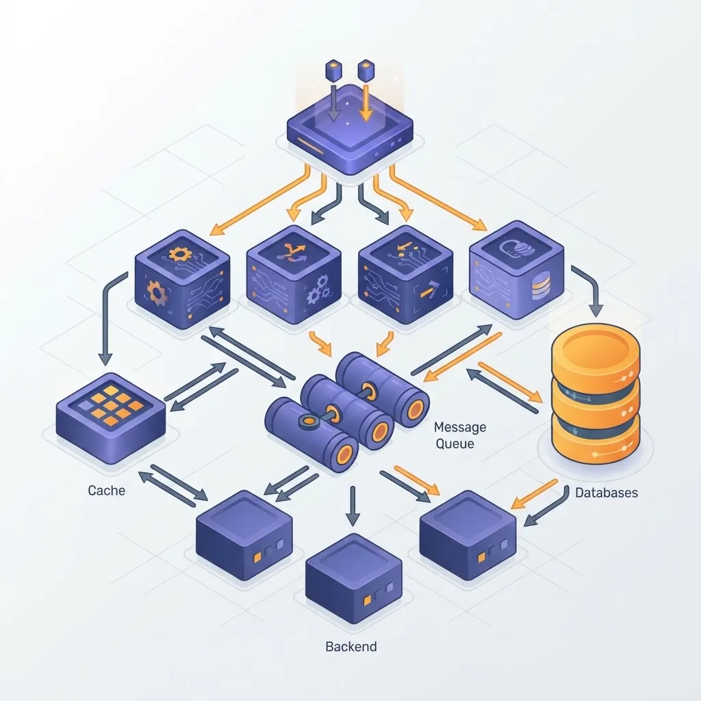 Microservices and API gateway architecture diagram for Java systems