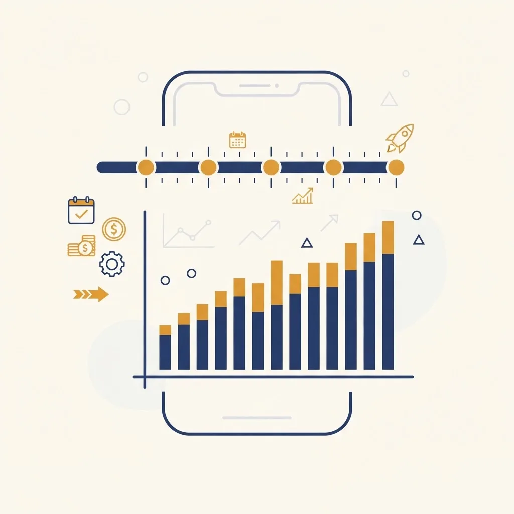 App development cost and timeline illustration