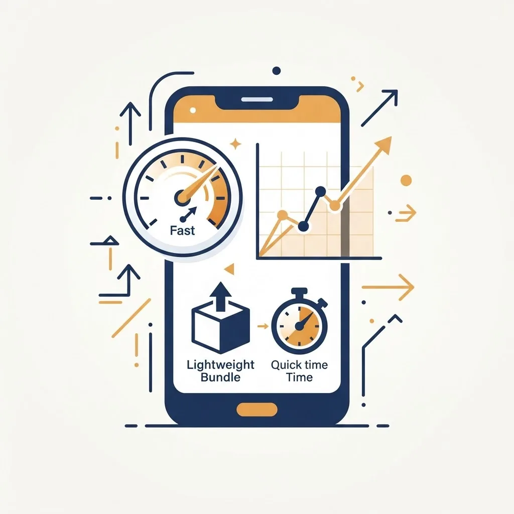Mobile app performance optimization illustration