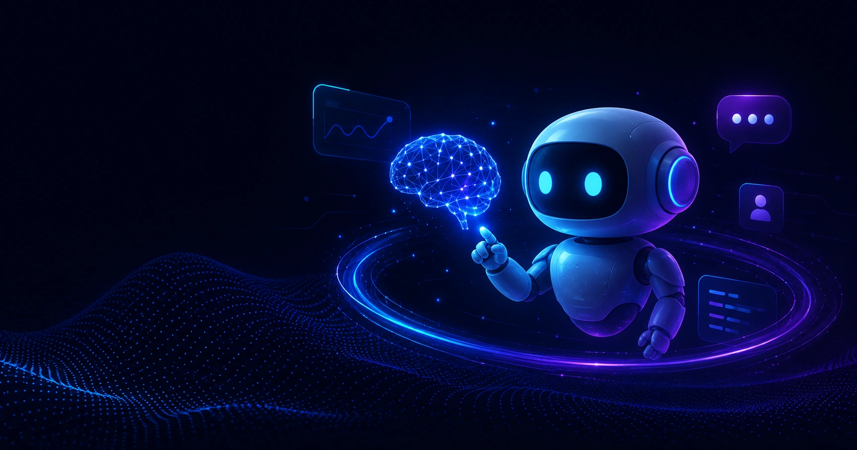 Illustration representing everyday artificial intelligence concepts