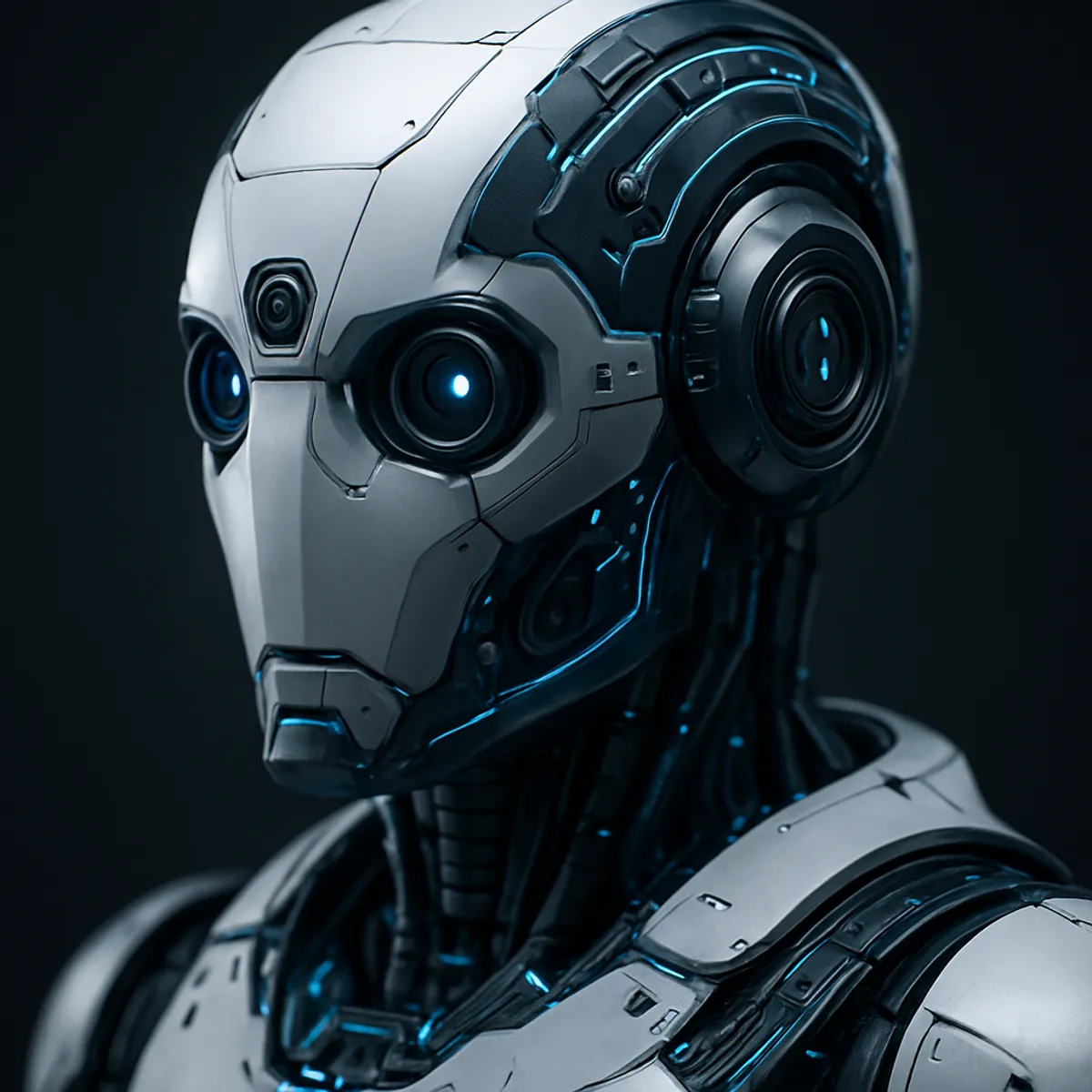 Close-up of Kai robot sensors and AI hardware