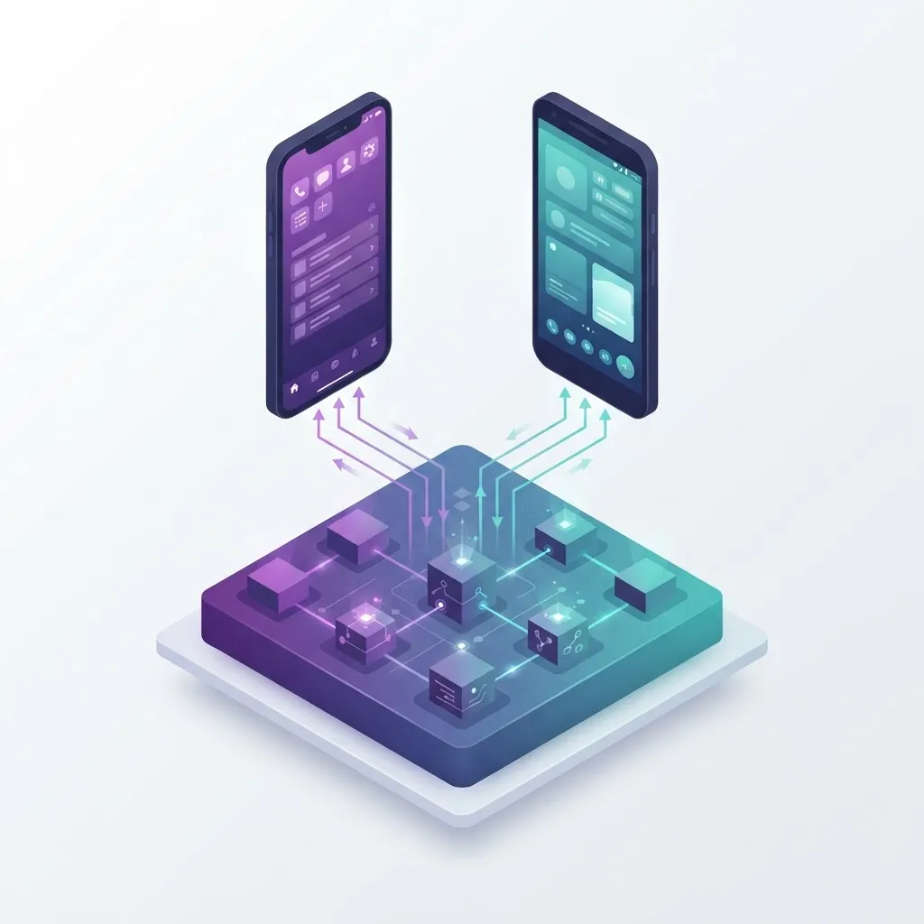 Kotlin Multiplatform shared logic layer with native UI layers