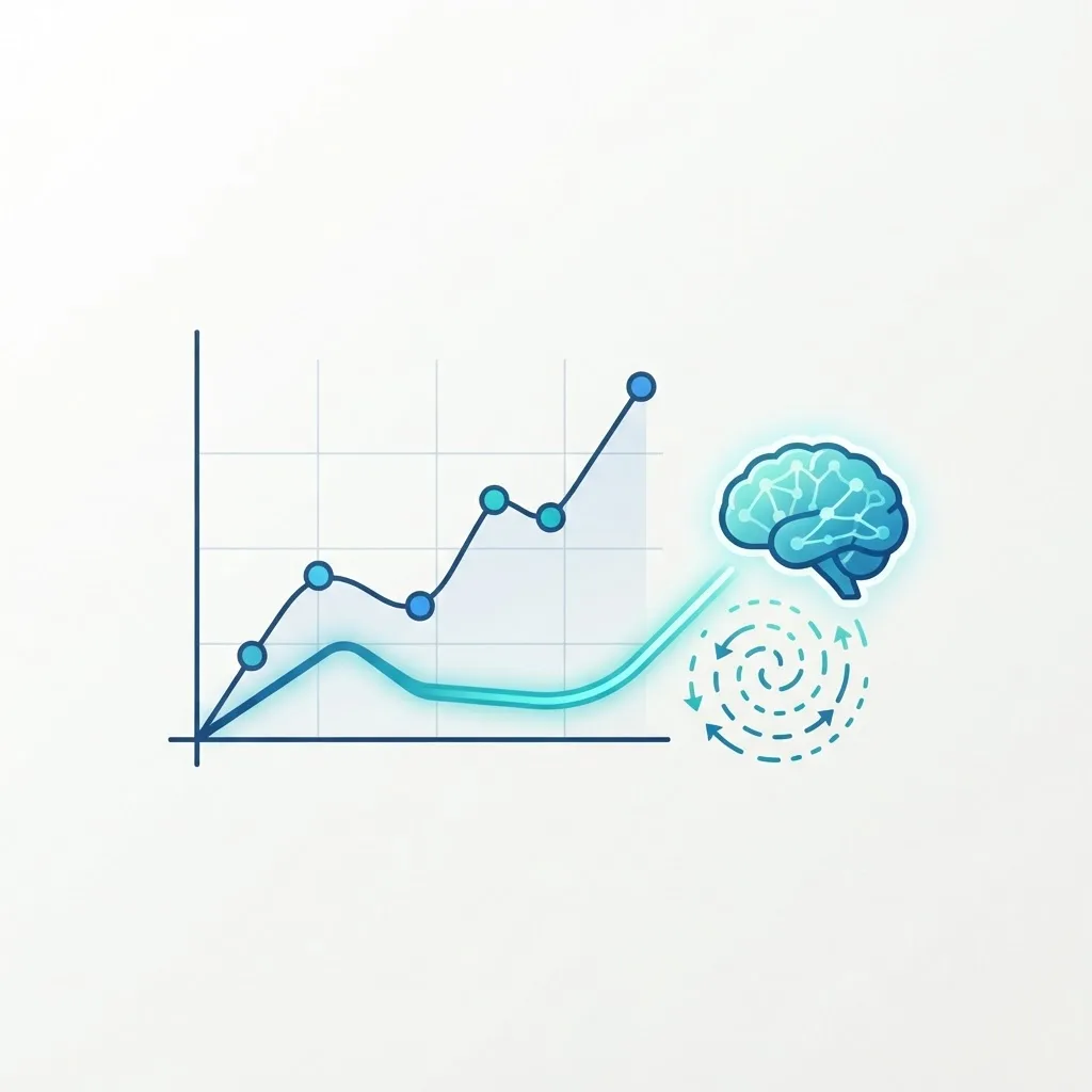 Machine learning basics shown with a simple chart