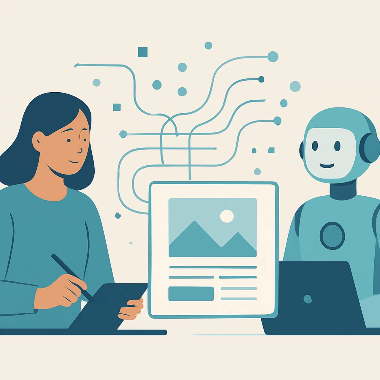 Machine learning creative process with designer and AI