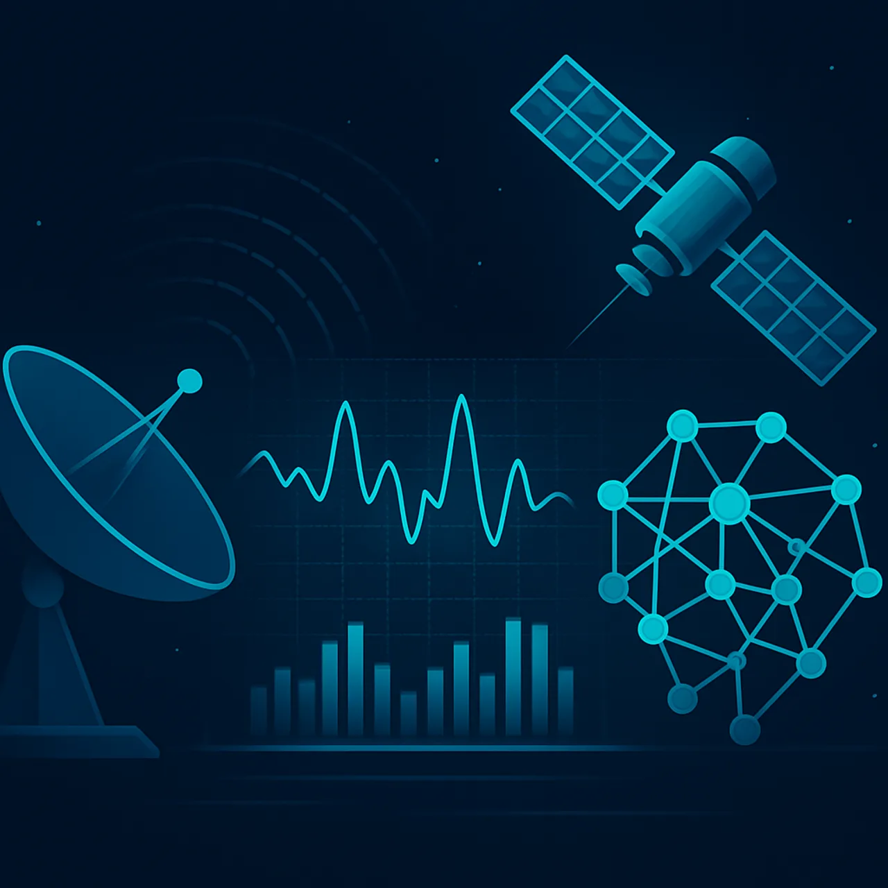 Machine learning processing satellite signal waveforms