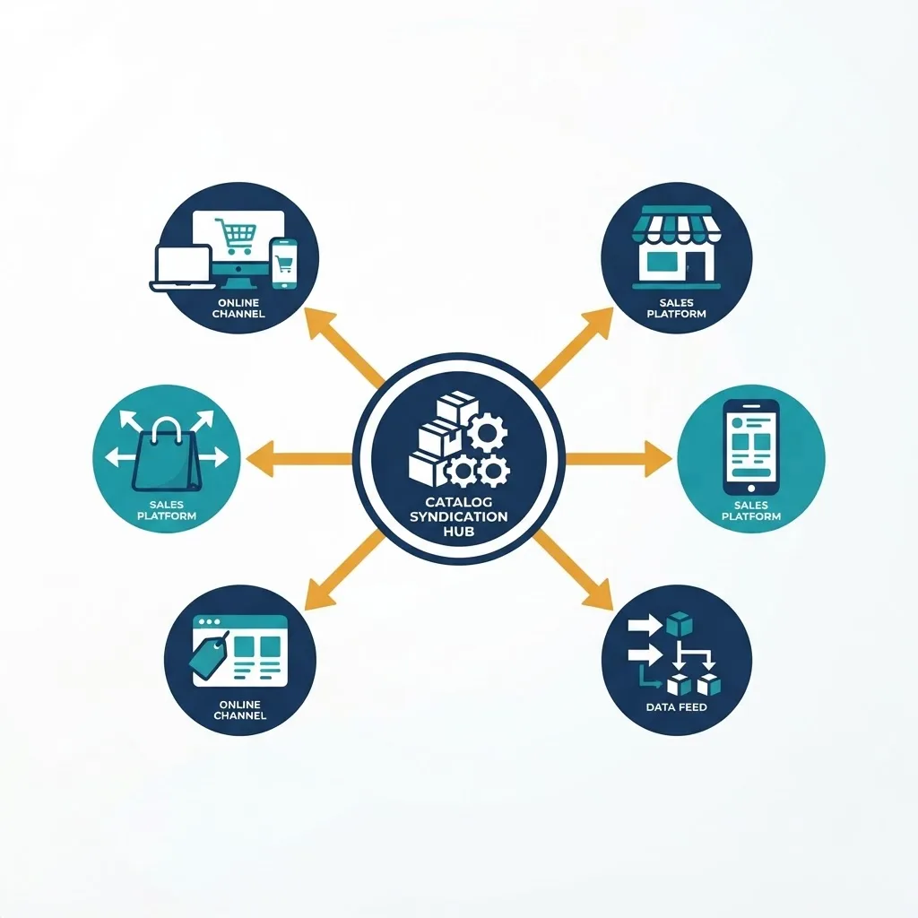 Marketplace catalog syndication channels diagram