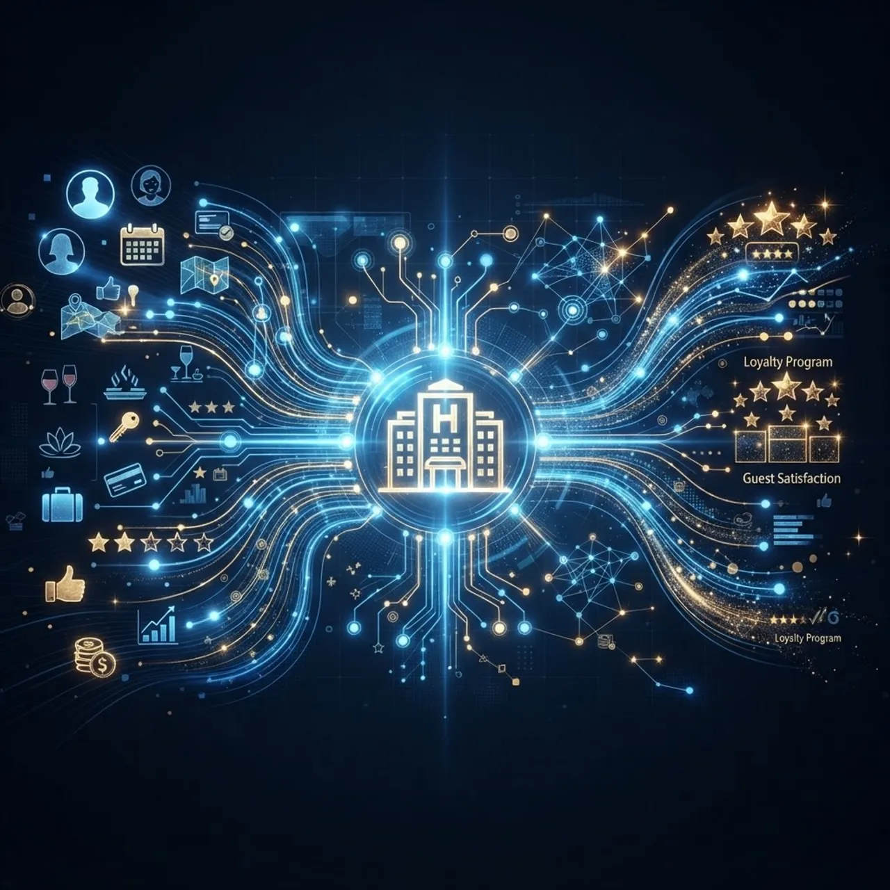 AI-powered hotel guest data analytics network