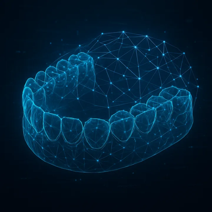 AI scan engine reconstructing a 3D dental arch