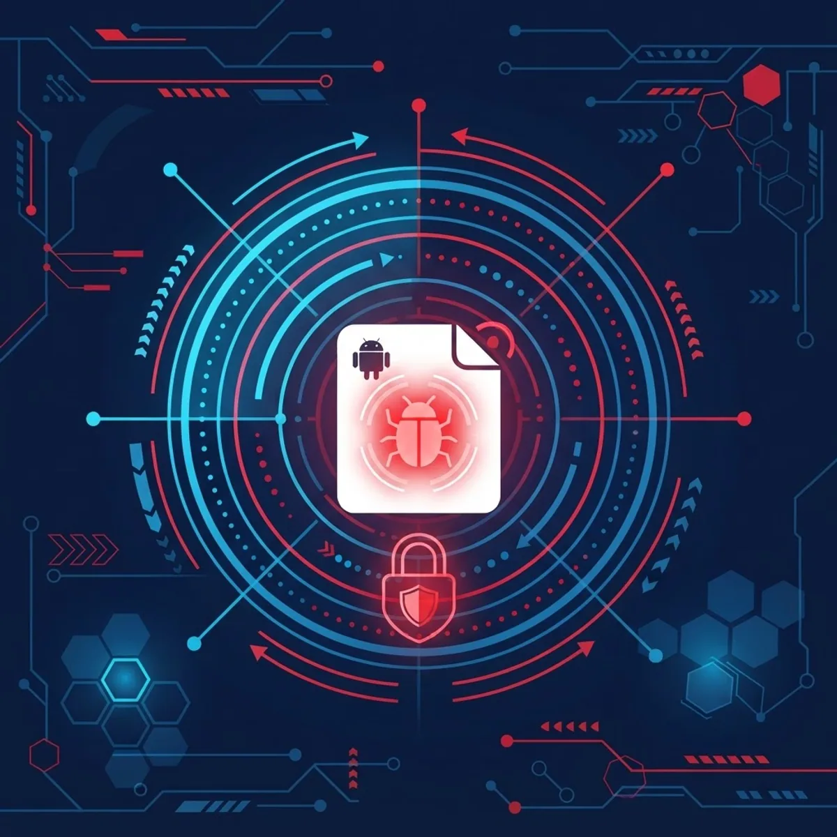 Antivirus scan detecting hidden malware inside a modified app package
