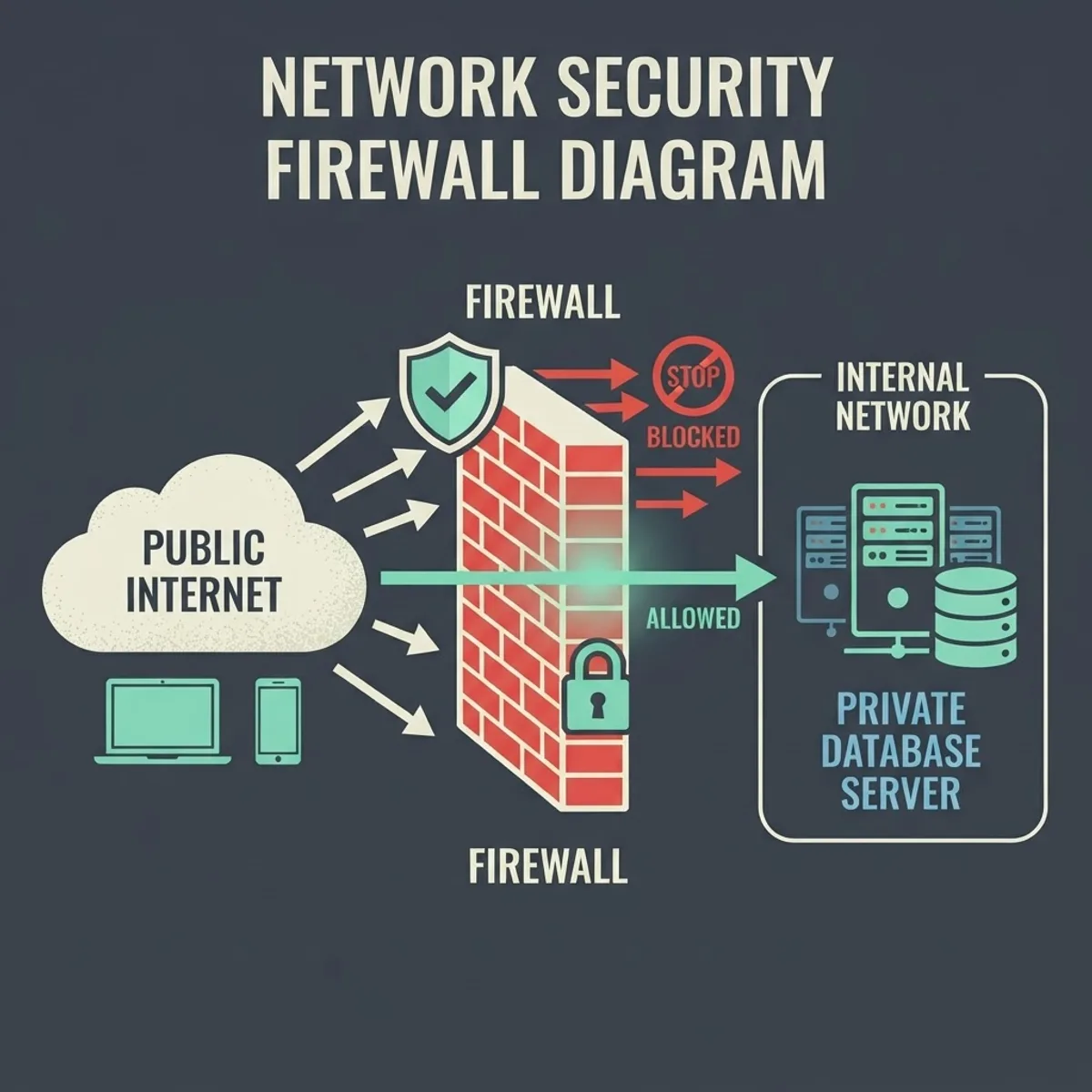 Firewall protecting the MongoDB port from public internet traffic