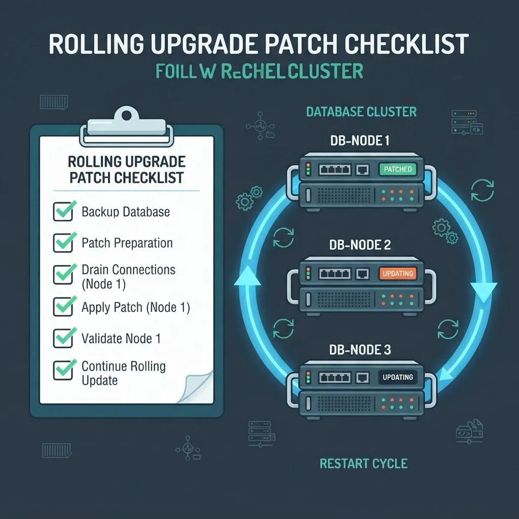 Rolling upgrade checklist for patching MongoDB replica set nodes in order