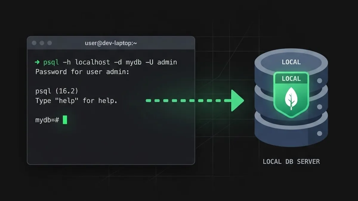 Database shell connecting to a local MongoDB server for verification