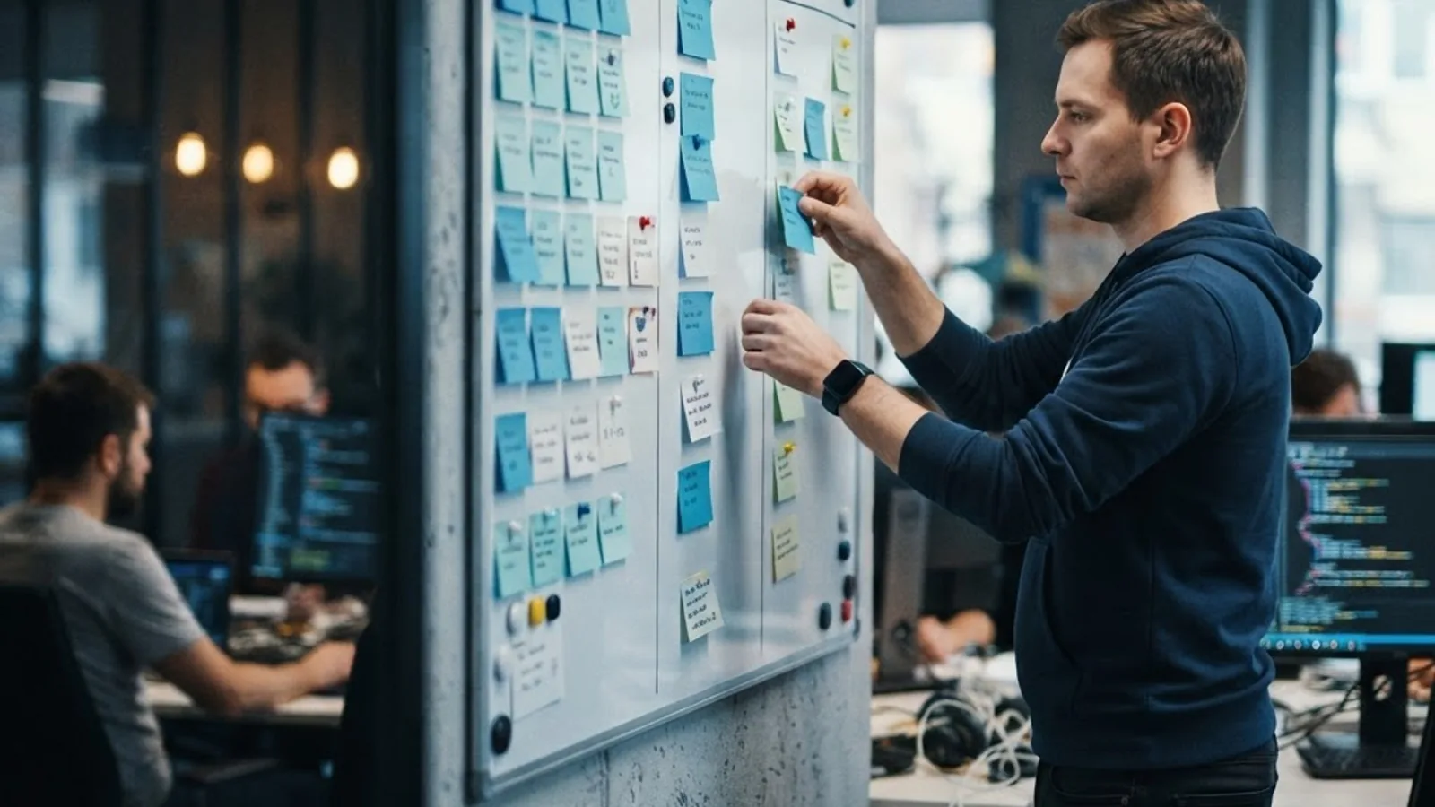 MVP scope and sprint board for software development