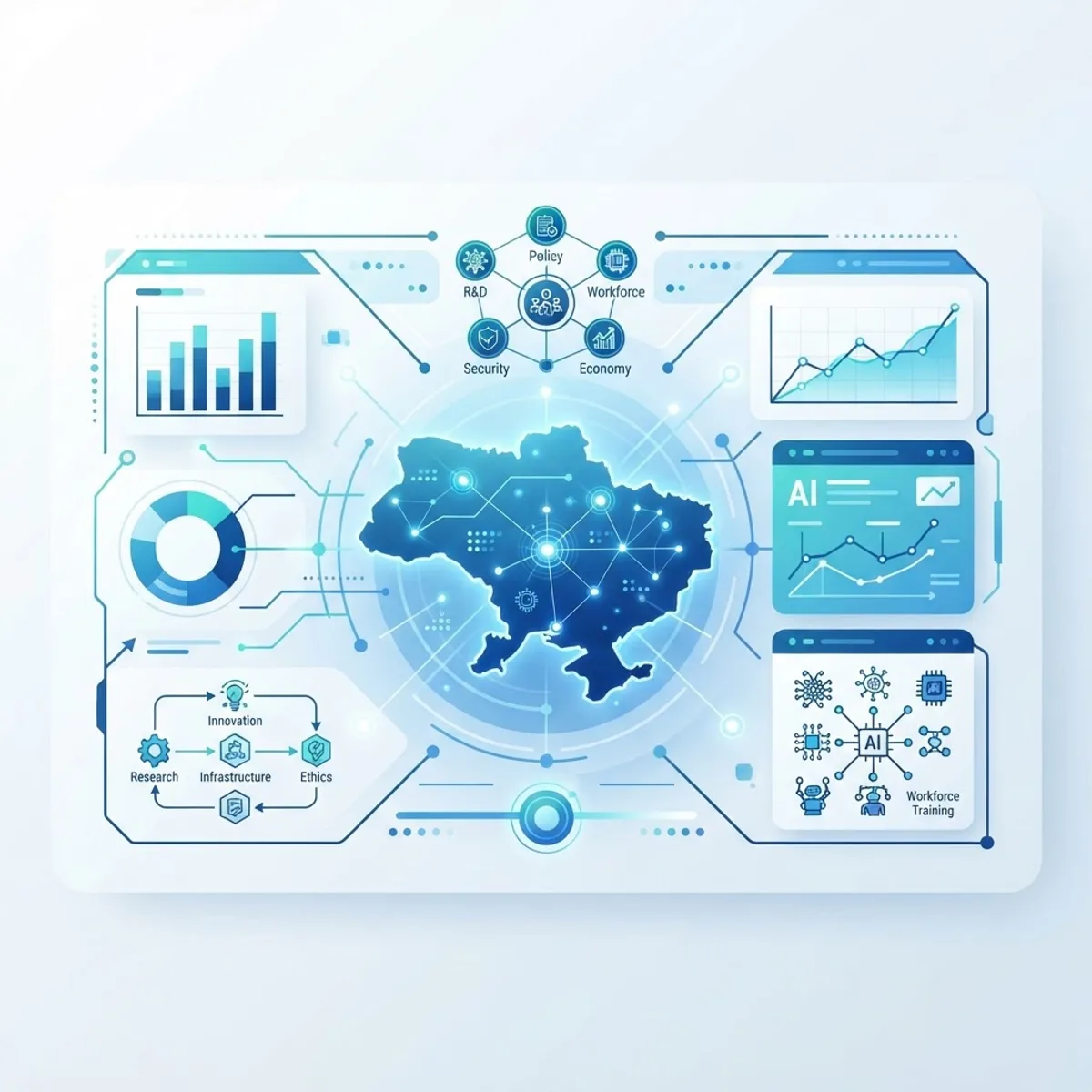 National AI strategy overview dashboard