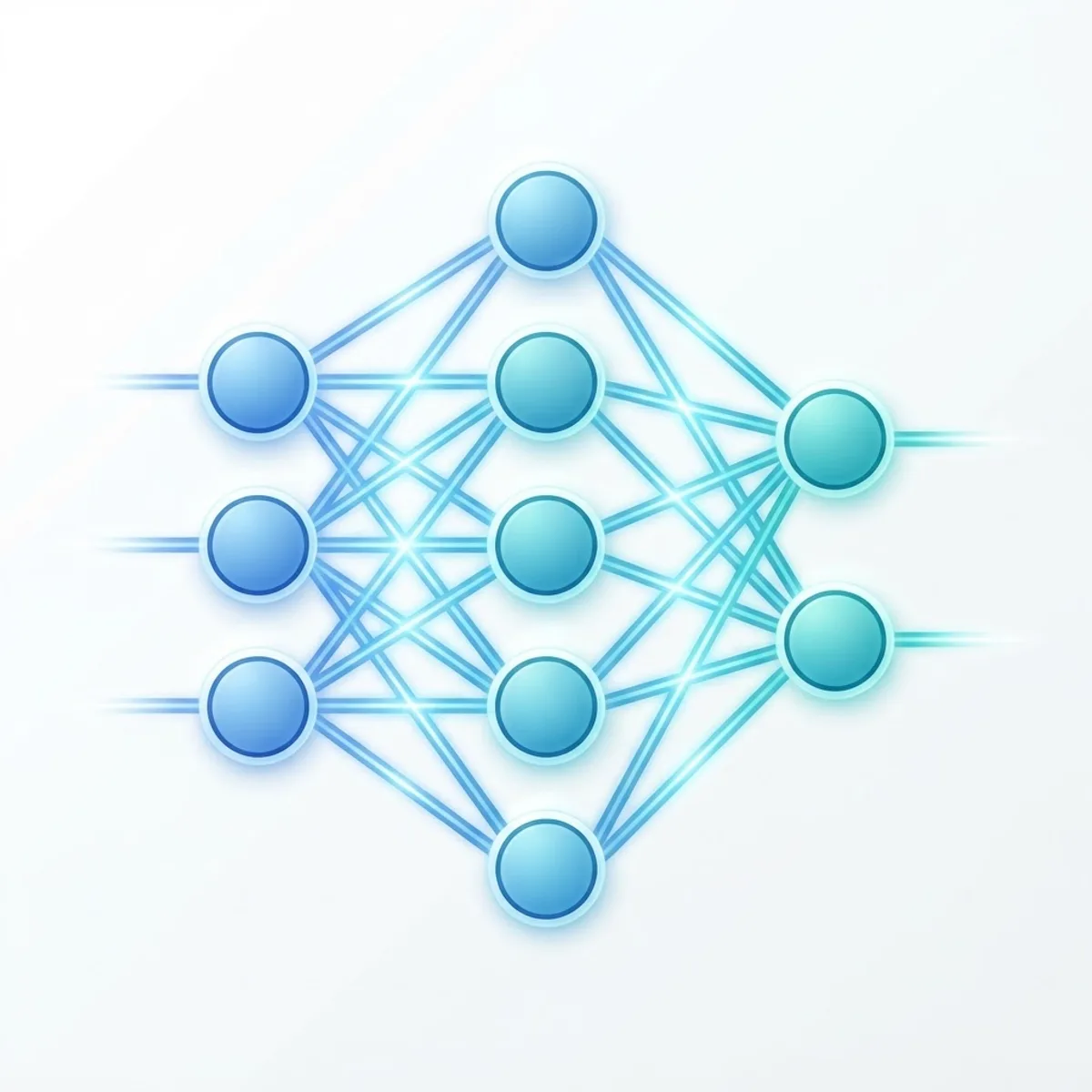 Simple beginner neural network with connected nodes in layers