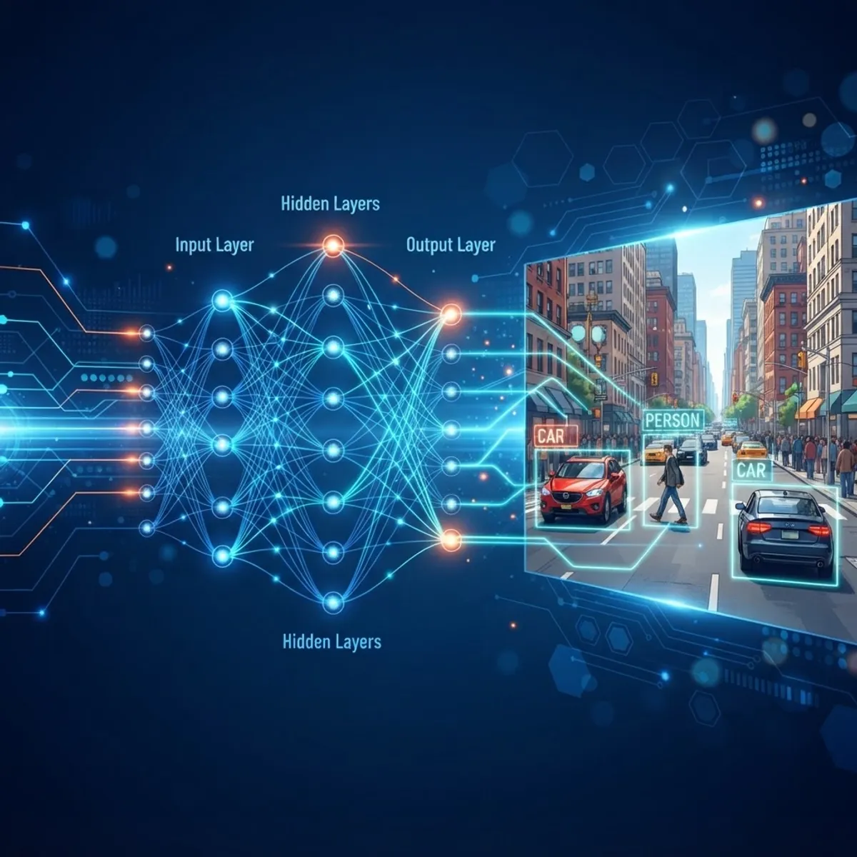 Neural network performing image recognition