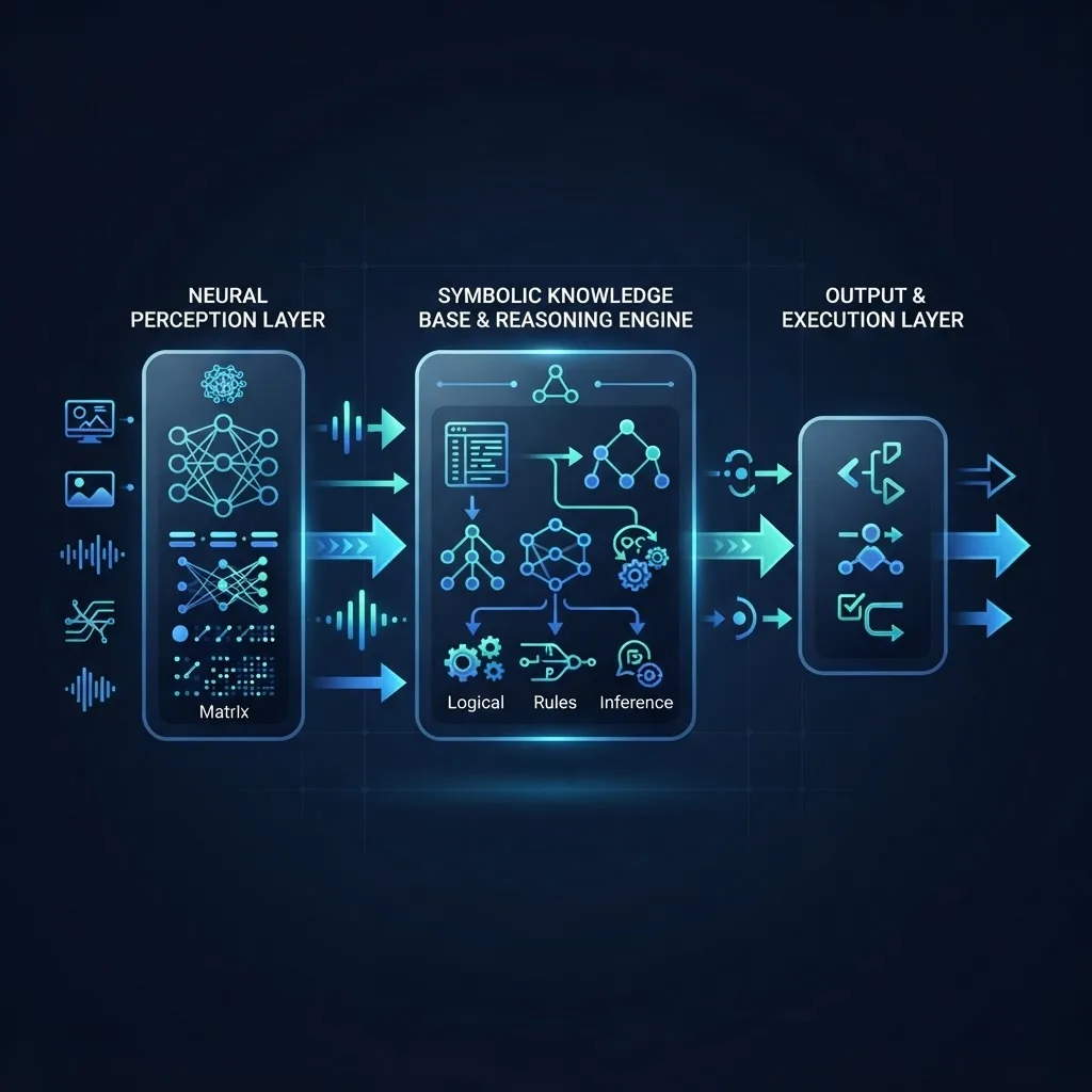 Neuro-symbolic AI architecture diagram