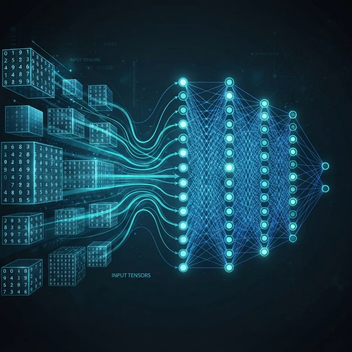 Tensors feeding neural networks